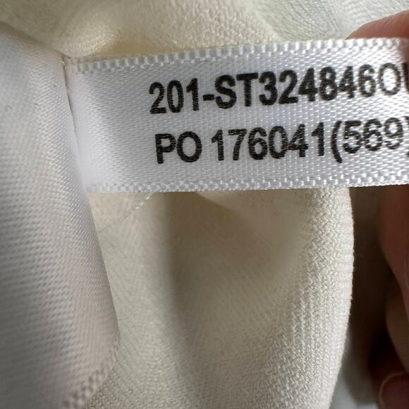 Tommy Bahama 100% Silk Camp Shirt Men L Cream Tropical Floral Jacquard Button Up - Picture 11 of 13